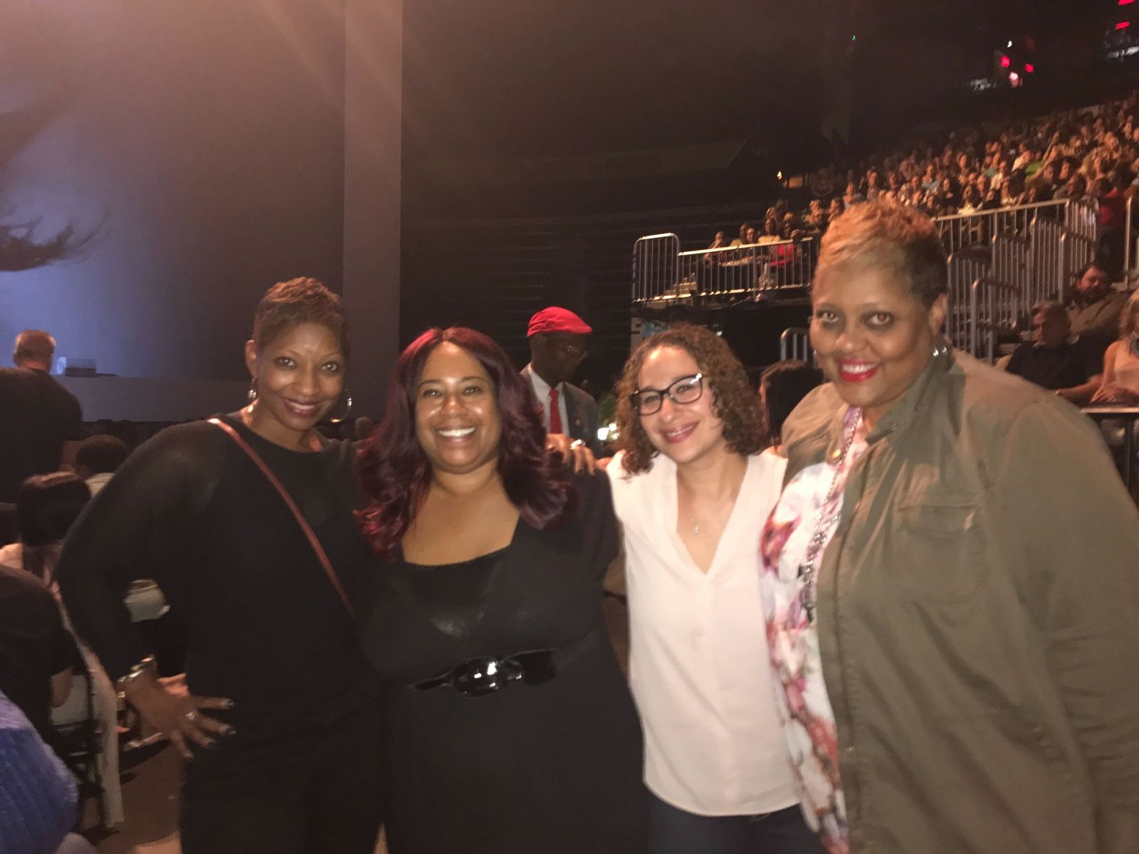 Audrey Irvine and Lisa Respers France with friends and family, at Adele's concert