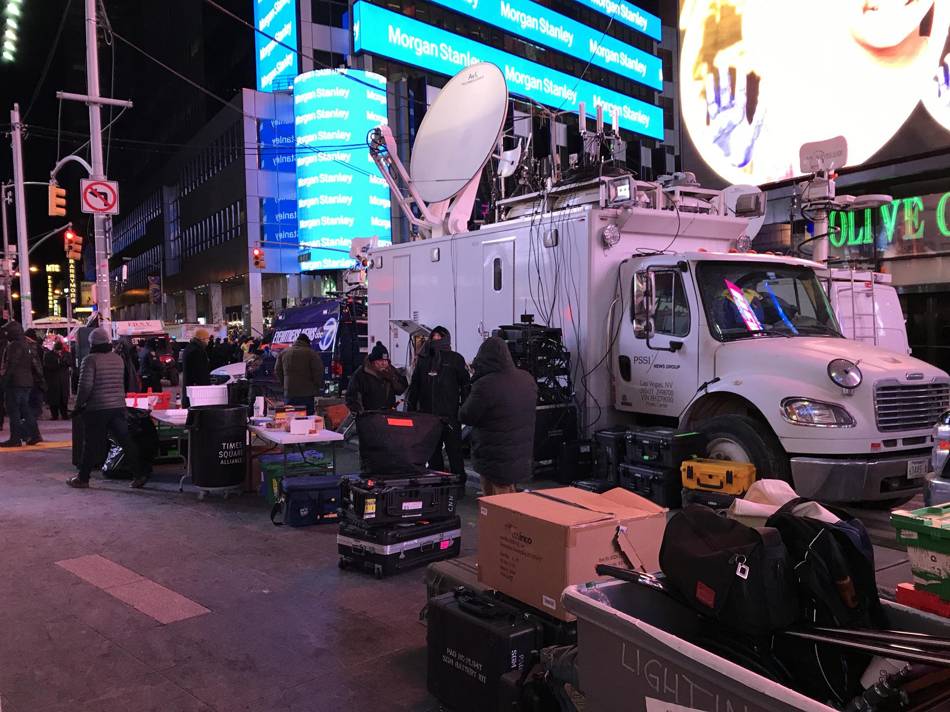 CNN equipment to broadcast live at TImes Square