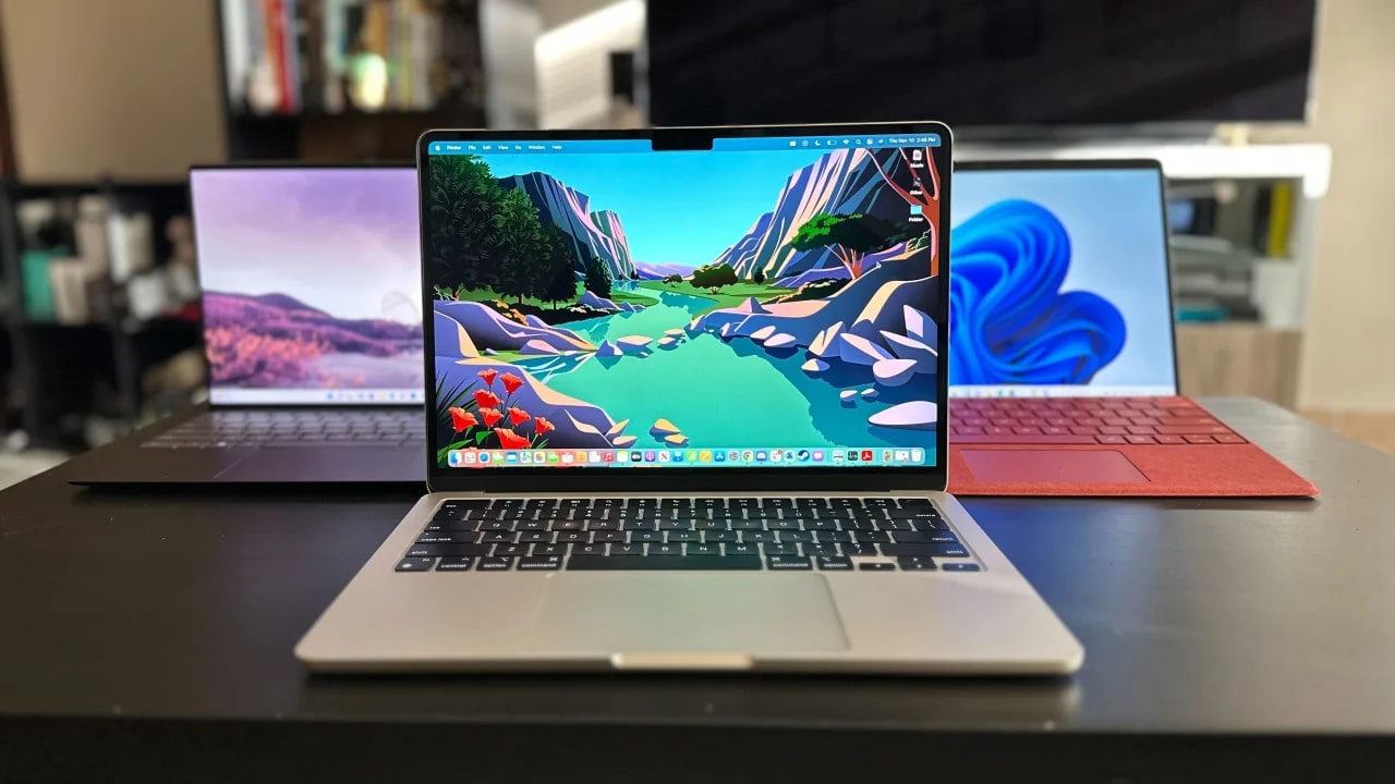 Trio of laptops