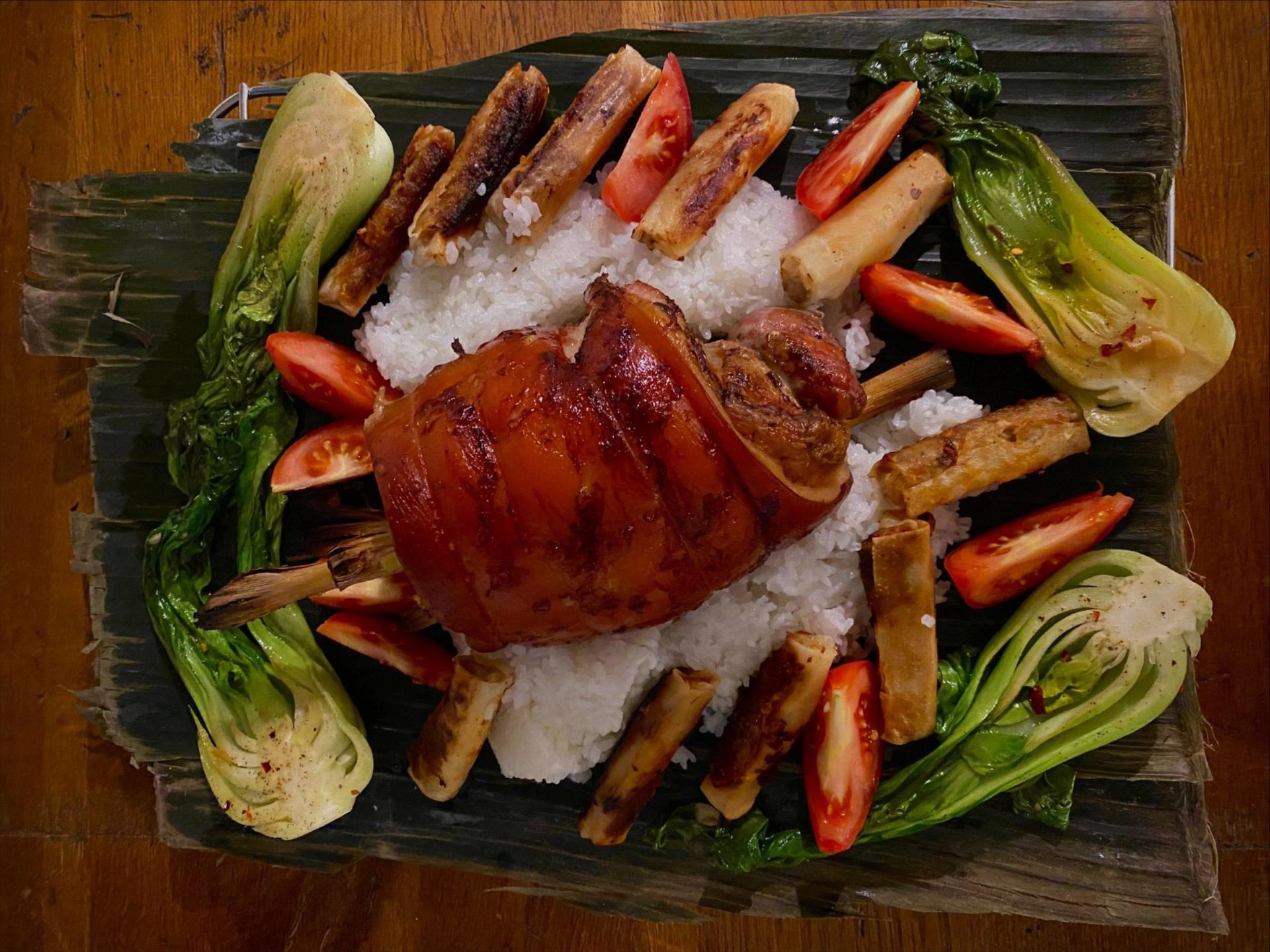 Bernie Tuazon's tiny roast pig.